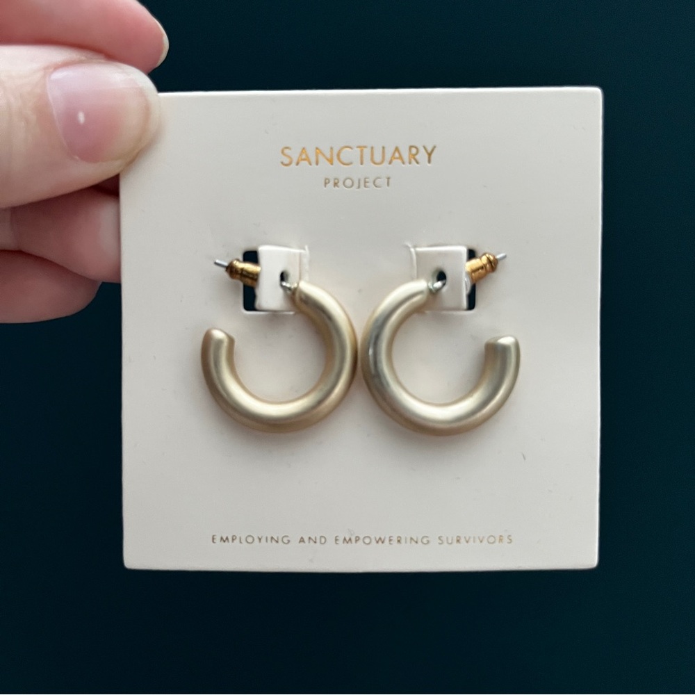 NWT- Gold Hoop Earrings